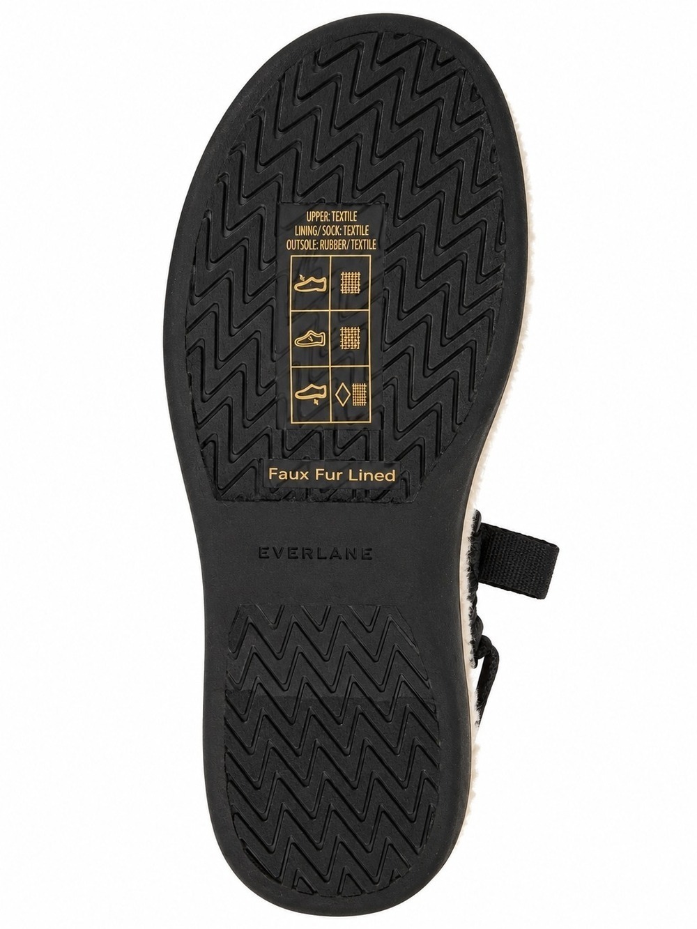 NWT Everlane The ReNew Teddy Sport Sandals Black Cream Faux Size 9 - Picture 3 of 5